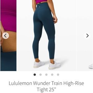 Like new size 10  lululemon submarine wunder trains 25” inseam.